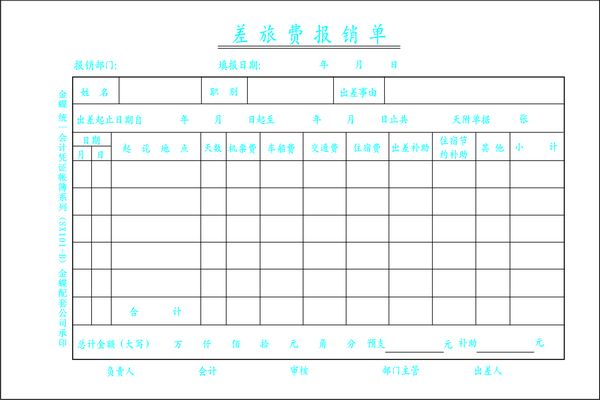 差旅费用报销单